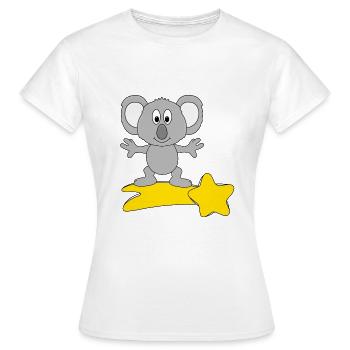KOALA - STERNSCHNUPPE - TIER - TIERISCH - Frauen T-Shirt - Weiß - Vorne - AI Model Female 172 dark (172cm)