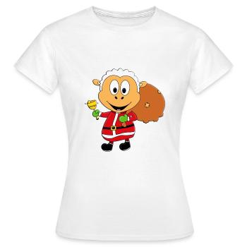 SCHAF - WEIHNACHTSMANN - TIER - TIERISCH - Frauen T-Shirt - Weiß - Vorne - AI Model Female 172 dark (172cm)