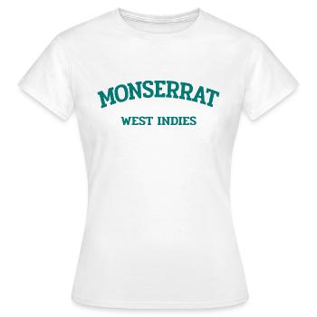 Monserrat - Plymouth - Karibik - West Indies - Frauen T-Shirt - Weiß - Vorne - AI Model Female 172 dark (172cm)