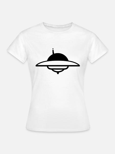 fliegende Untertasse - Frauen T-Shirt - Weiß