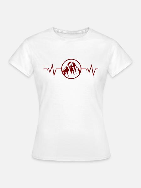 berge puls - Frauen T-Shirt - Weiß