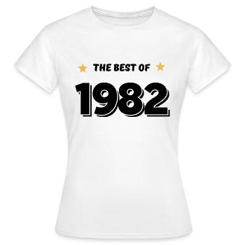 Best of 1982 - T-shirt Femme - blanc - Devant - AI Model Female 172 dark (172cm)