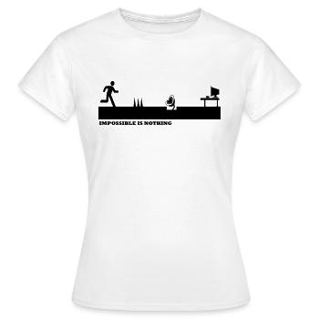 Impossible Is Nothing - T-shirt Femme - blanc - Devant - AI Model Female 172 dark (172cm)