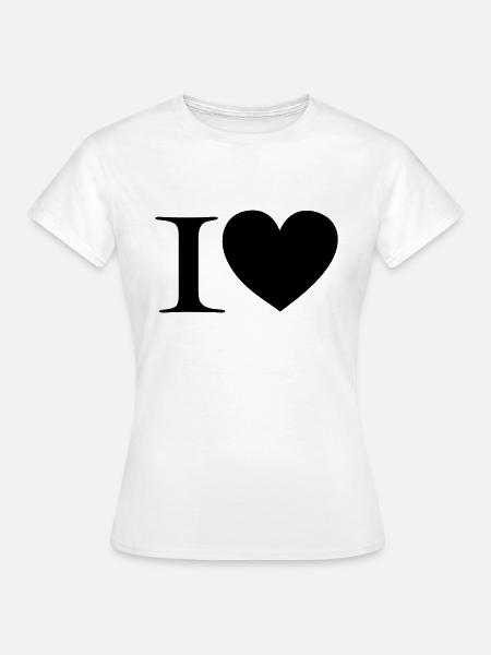 I love - Frauen T-Shirt - Weiß