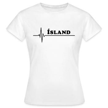 Island - Women's T-Shirt - white - Front - AI Model Female 172 dark (172cm)