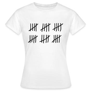 tage_zaehlen_30 - Frauen T-Shirt - Weiß - Vorne - AI Model Female 172 dark (172cm)