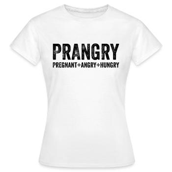 PRANGRY Enceinte en colère faim cadeau drôle - T-shirt Femme - blanc - Devant - AI Model Female 172 dark (172cm)