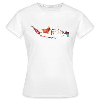 Indonesien - Frauen T-Shirt - Weiß - Vorne - AI Model Female 172 dark (172cm)