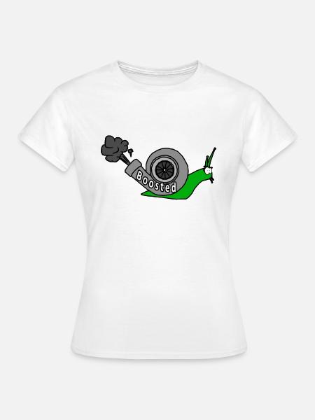 boosted turbo snail - Frauen T-Shirt - Weiß