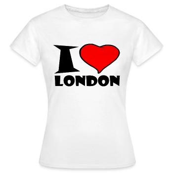 Londres / J'aime Londres - T-shirt Femme - blanc - Devant - AI Model Female 172 dark (172cm)