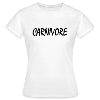 carnivore j'aime la viande - T-shirt Femme - blanc - Devant - AI Model Female 172 dark (172cm)