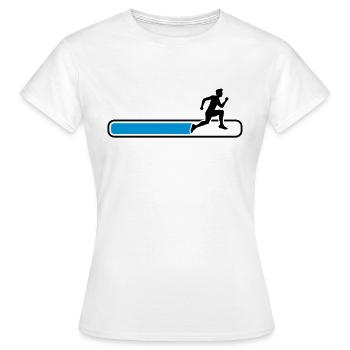 aufladen loading ladebalken sport rennen sprinten - Frauen T-Shirt - Weiß - Vorne - AI Model Female 172 dark (172cm)