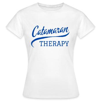 Katamaran-Therapie Typografie US-Sport - Frauen T-Shirt - Weiß - Vorne - AI Model Female 172 dark (172cm)