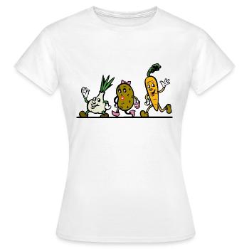 Ongoing vegetables - Women's T-Shirt - white - Front - AI Model Female 172 dark (172cm)