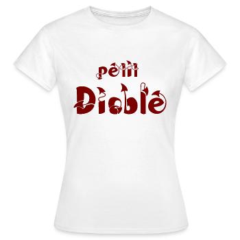 petite diable - T-shirt Femme - blanc - Devant - AI Model Female 172 dark (172cm)