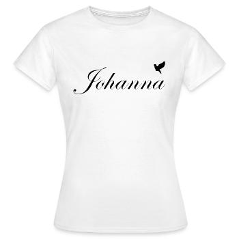 Johanna beau nom Noir - T-shirt Femme - blanc - Devant - AI Model Female 172 dark (172cm)
