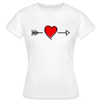 heart - Frauen T-Shirt - Weiß - Vorne - AI Model Female 172 dark (172cm)