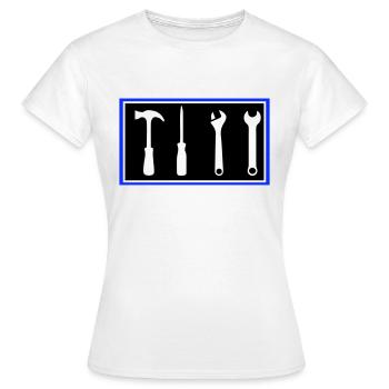 tool - Women's T-Shirt - white - Front - AI Model Female 172 dark (172cm)