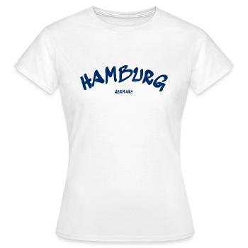 Hambourg - Ville hanséatique - Allemagne - Allemagne - T-shirt Femme - blanc - Devant - AI Model Female 172 dark (172cm)