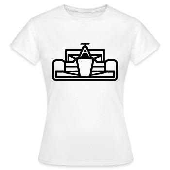 voiture de course - T-shirt Femme - blanc - Devant - AI Model Female 172 dark (172cm)
