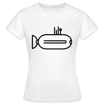 U-Boot-Boot - Frauen T-Shirt - Weiß - Vorne - AI Model Female 172 dark (172cm)