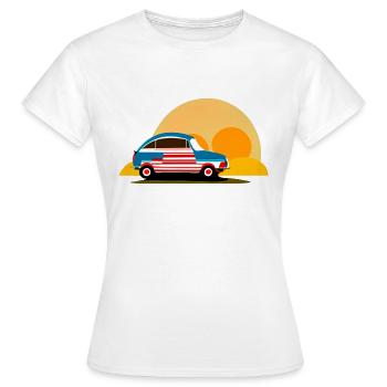 au coucher du soleil - T-shirt Femme - blanc - Devant - AI Model Female 172 dark (172cm)