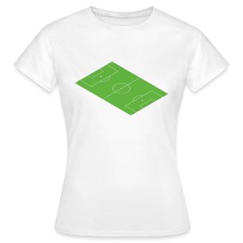Terrain de football terrain de football vert - T-shirt Femme - blanc - Devant - AI Model Female 172 dark (172cm)