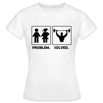Problem solved fitness - Women's T-Shirt - white - Front - AI Model Female 172 dark (172cm)