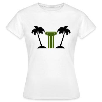 palmen säule - Frauen T-Shirt - Weiß - Vorne - AI Model Female 172 dark (172cm)