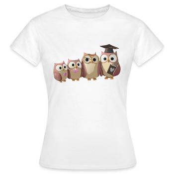 PROFESSOR EULE - Frauen T-Shirt - Weiß - Vorne - AI Model Female 172 dark (172cm)
