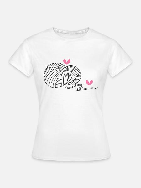Stricken Stricken Häkeln Stricker - Frauen T-Shirt - Weiß
