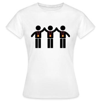 Médaille - T-shirt Femme - blanc - Devant - AI Model Female 172 dark (172cm)