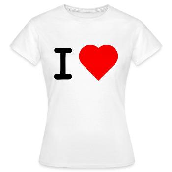 ilove - T-shirt Femme - blanc - Devant - AI Model Female 172 dark (172cm)