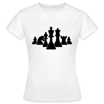 schach figuren - Frauen T-Shirt - Weiß - Vorne - AI Model Female 172 dark (172cm)
