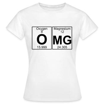 O-Mg (omg) - Full - Frauen T-Shirt - Weiß - Vorne - AI Model Female 172 dark (172cm)