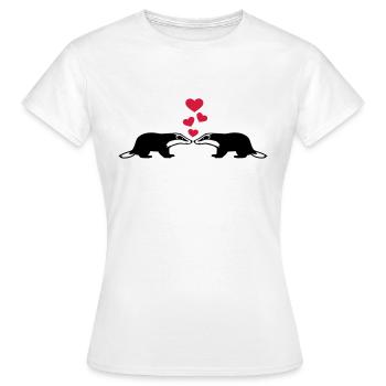 Dachs - Frauen T-Shirt - Weiß - Vorne - AI Model Female 172 dark (172cm)