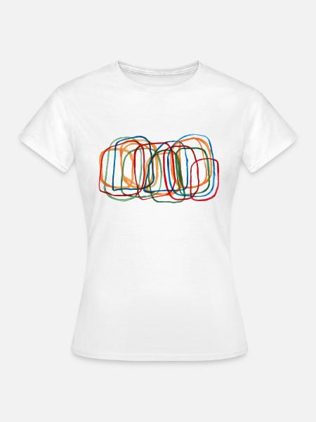 Farbige Rechtecke - Frauen T-Shirt - Weiß