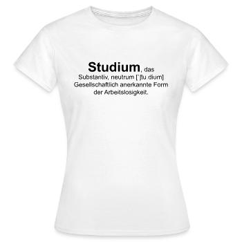Studium, das - Frauen T-Shirt - Weiß - Vorne - AI Model Female 172 dark (172cm)