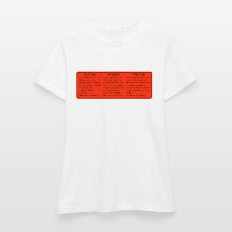 SYNCRO DIFF LOCKS differenzialsperren aufkleber Frauen T-Shirt