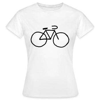 Bicyclette - T-shirt Femme - blanc - Devant - AI Model Female 172 dark (172cm)