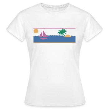 Voilier South Seas Sun Beach Plamen - T-shirt Femme - blanc - Devant - AI Model Female 172 dark (172cm)