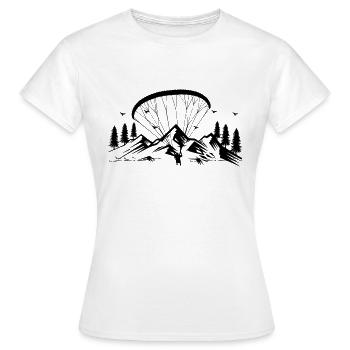 Passion en apesanteur : parapente agréable - T-shirt Femme - blanc - Devant - AI Model Female 172 dark (172cm)