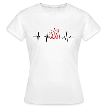 Herzschlag allah - Frauen T-Shirt - Weiß - Vorne - AI Model Female 172 dark (172cm)