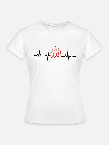 Herzschlag allah - Frauen T-Shirt - Weiß