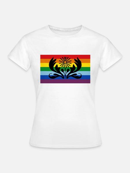 regenbogenfahne - Frauen T-Shirt - Weiß