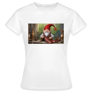 Mignons petits gnomes vie quotidienne – artisanat - T-shirt Femme - blanc - Devant - AI Model Female 172 dark (172cm)