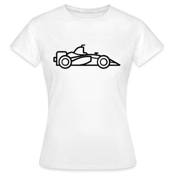 voiture de course - T-shirt Femme - blanc - Devant - AI Model Female 172 dark (172cm)