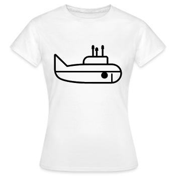 U-Boot-Boot - Frauen T-Shirt - Weiß - Vorne - AI Model Female 172 dark (172cm)
