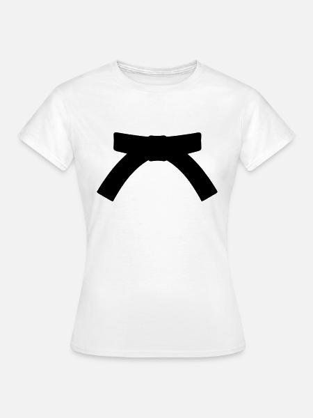 Gürtel - Frauen T-Shirt - Weiß