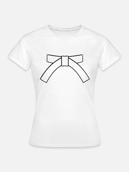 Gürtel - Frauen T-Shirt - Weiß